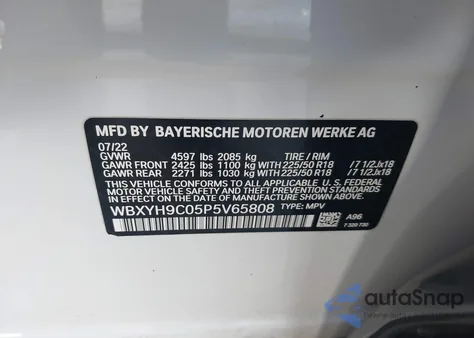 2023 BMW X2 Sdrive28I z USA, uszkodzony, nr VIN WBXYH9C05P5V65808